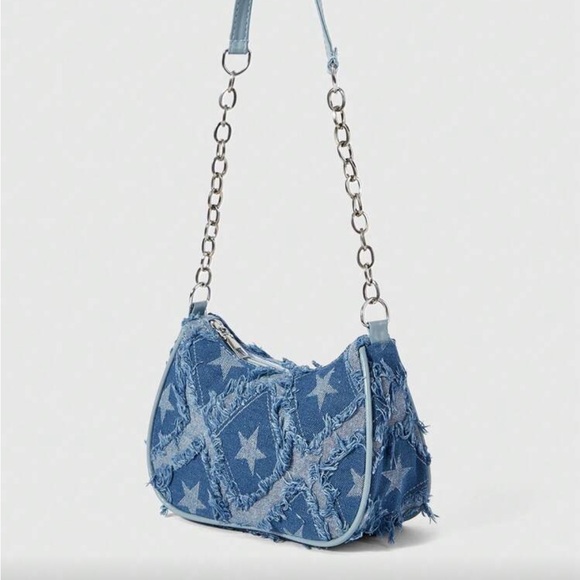 ⚠️Clearance Blue Denim Star Pattern Chain Shoulder Bag - Picture 2 of 4